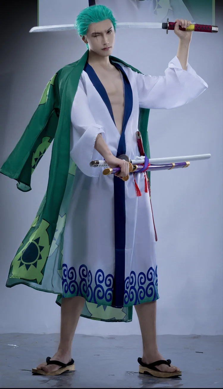  Roronoa Zoro Wano Country Cosplay Costume Anime Deluxe