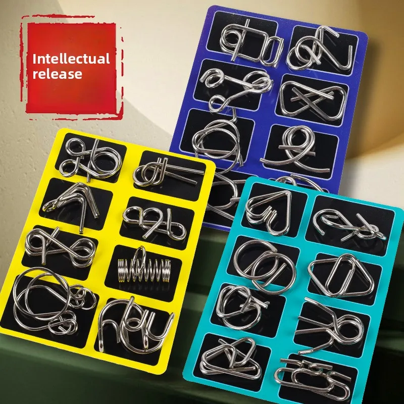 Metal Brain Teaser Puzzle Set - Interactive Educational Toys