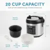 NEW 20 Cup Cooked (10 cup uncooked) Digital Rice Cooker, Slow Cooker, Food Steamer, SS Exterior (ARC-150SB),Black 5