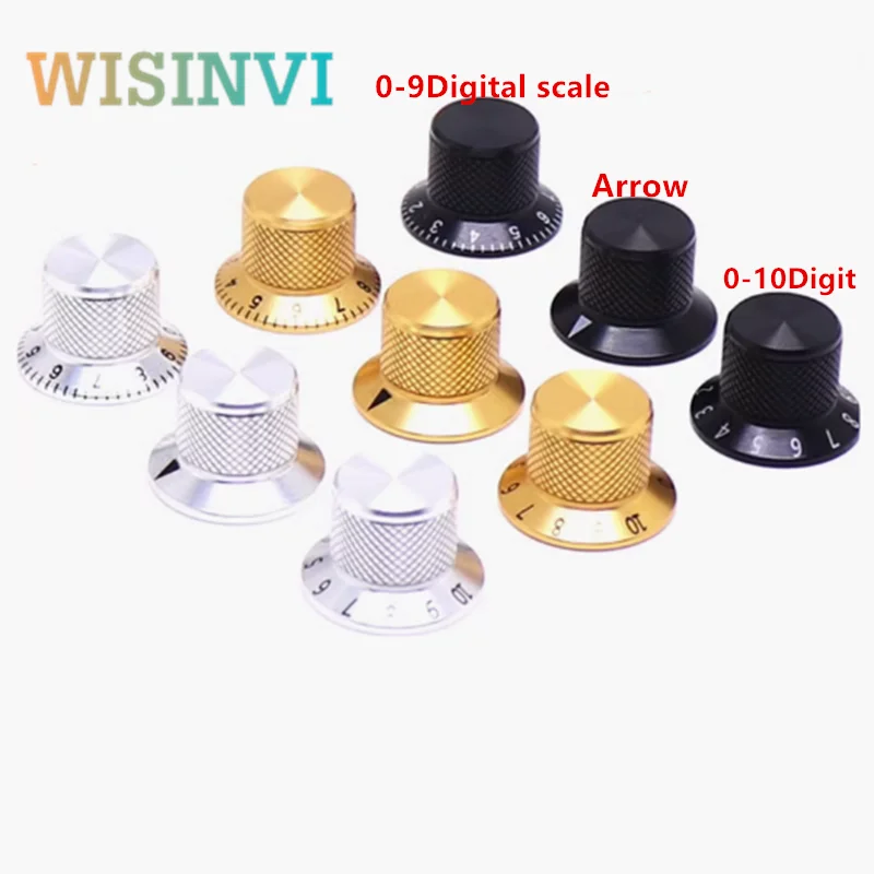 1PCSAluminumsolidcorePotentiometerKnobcapElectricguitarvolumeandtoneadjustmentknobcircularhole6MMScrewfixation-AliExpress13