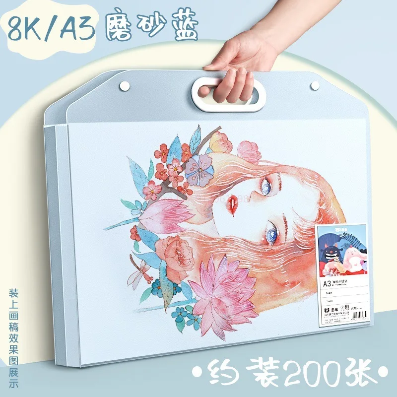 New A3 4k Art Sketch Paper Storage Painting Bag Waterproof Handbag Photo Album Storage This Art Painting Folder Data Storage Box