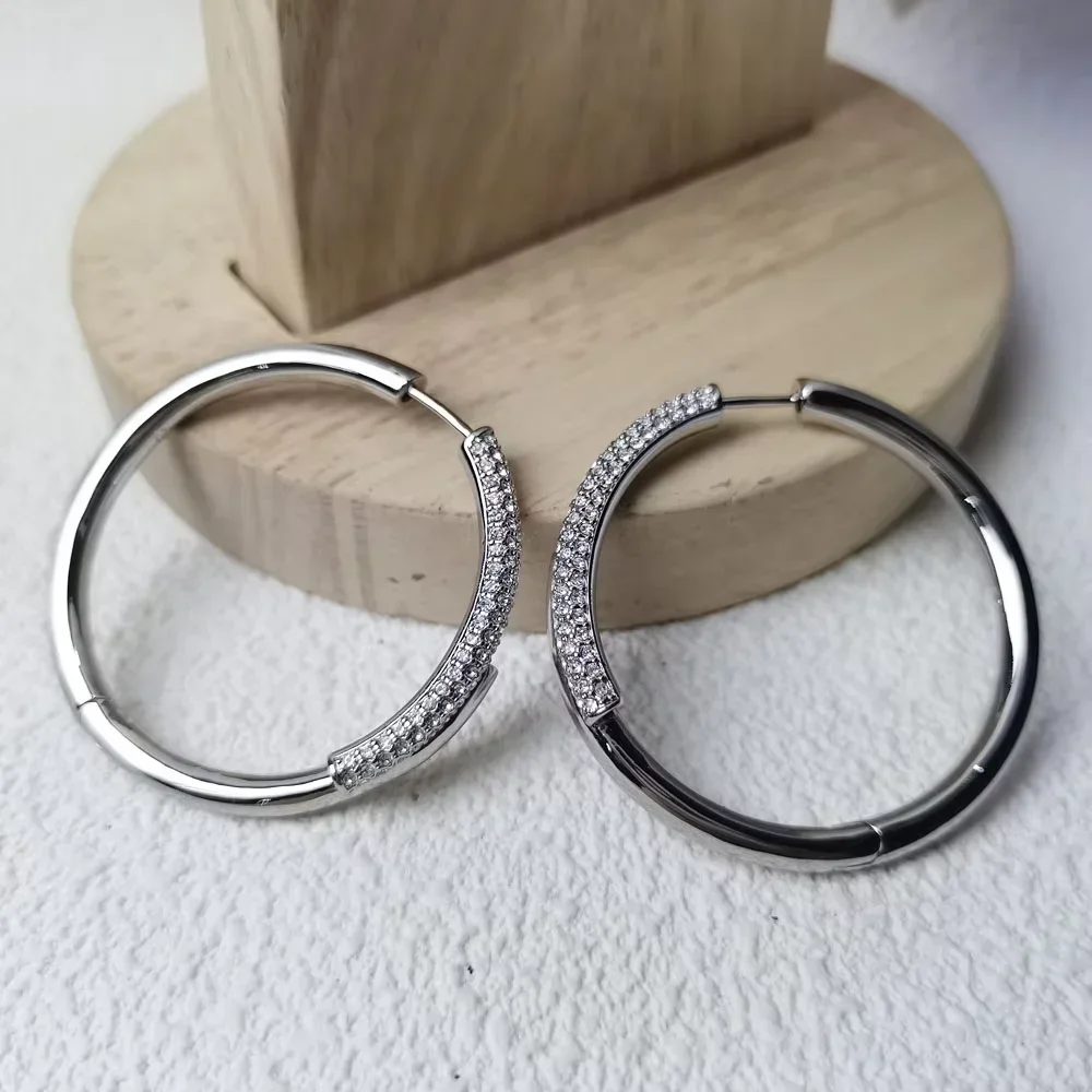 2025 New Stainless Steel Charms Luxury Jewelries Austrian Crystal Irregular Earrings Necklace Party Gift for Women 6