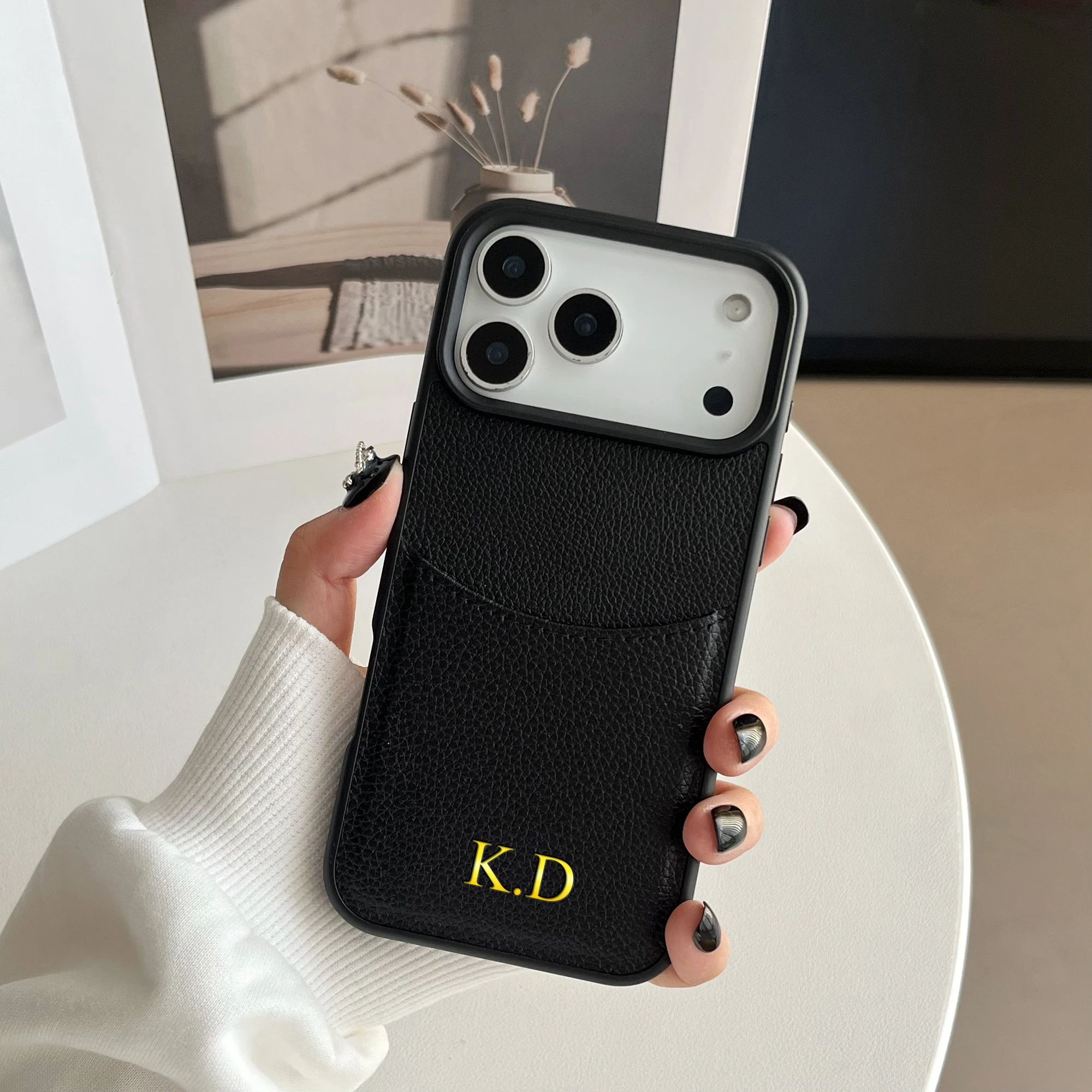 Personalized Custom Name Insert Card Case for iPhone 12 13 thumbnail 2