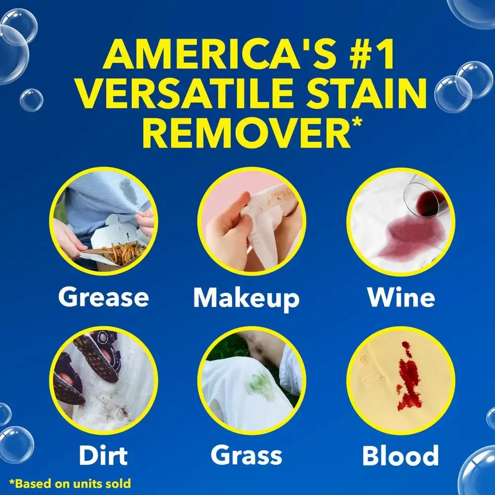 Oxygen-Powered Stain Remover Powder Laundry & Home Use 5lb Container 101 Uses Color Safe Fabric Cleanser Versatile Formula
