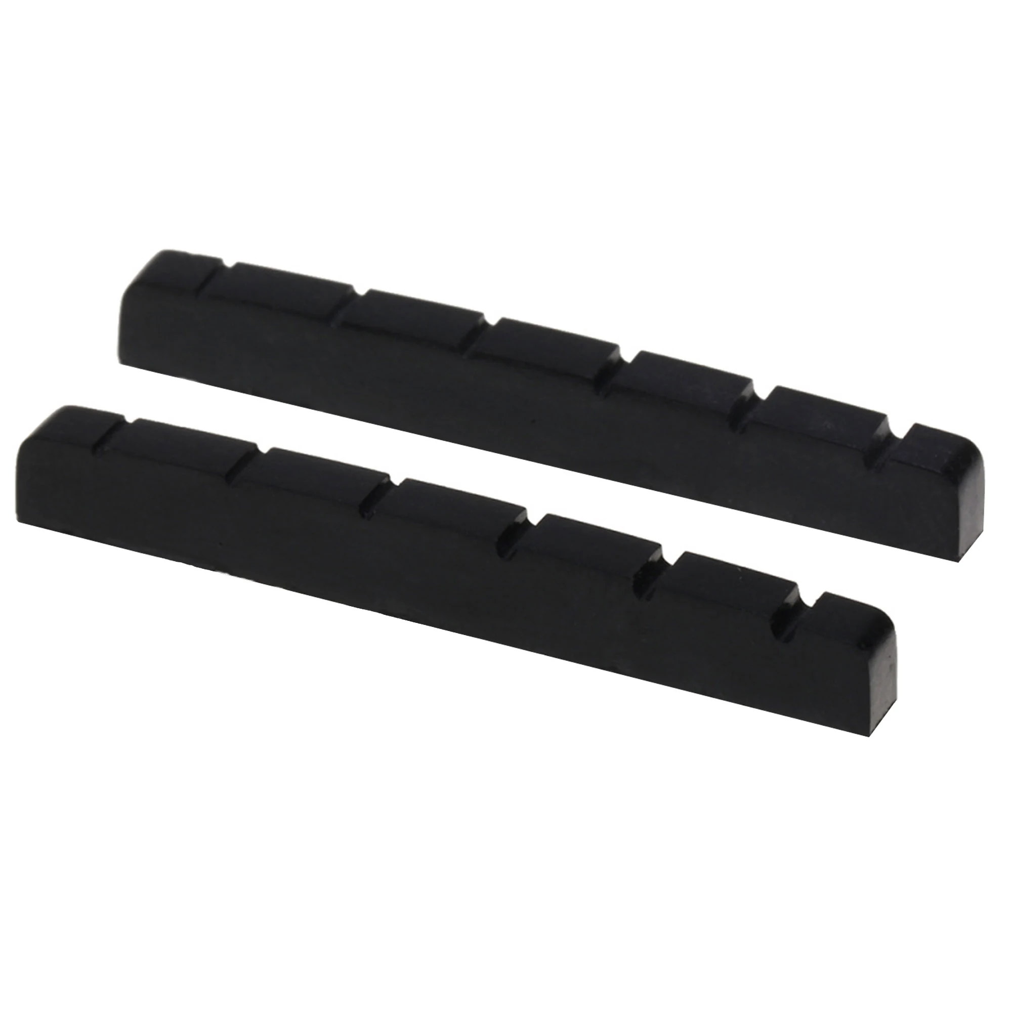 뮤직릴리 프로 우레아 레진 플라스틱 슬롯형 42mm ST 스타일 텔레 일렉트릭 기타 너트 플랫 바텀 (6현 ST 텔레용) (2개 세트)