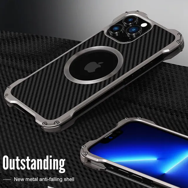 IPhone 15 Celeste Custodia In Alluminio Per IPhone - Bumper Metallico Slim Per IPhone 16 Pro Max, 15, 14 E Altri, Antiurto Custodia IPhone Alluminio - Foto 13