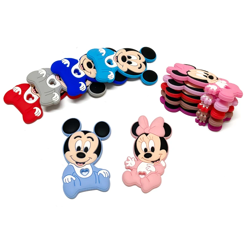 Silicone Mickey Mouse pacifier clip baby toy pacifier clip baby suitable for newborn babies 5/10pcs pacifier clip pacifier accessories teether clip