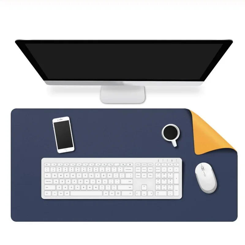 Double-side MousePad PU Leather Desk Mat Portable Large Office Mouse Pad XXL Carpet Waterproof Anti-stain Desk Mause Pad For PC Mouse Pad Computer Desk Mat