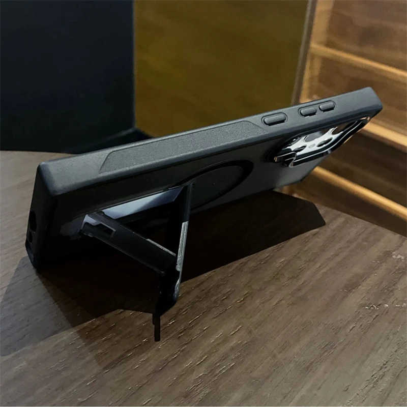 Premium Magnetic Wireless Charging Stand with Shockproof Matte Clear Cover