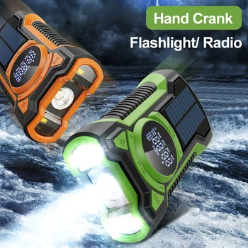 Multifunctional Solar Hand Crank Radio AM/FM/NOAA Weather Radio Bluetooth Speaker 5000mAh Emergency Flashlight Phone Power Bank 2