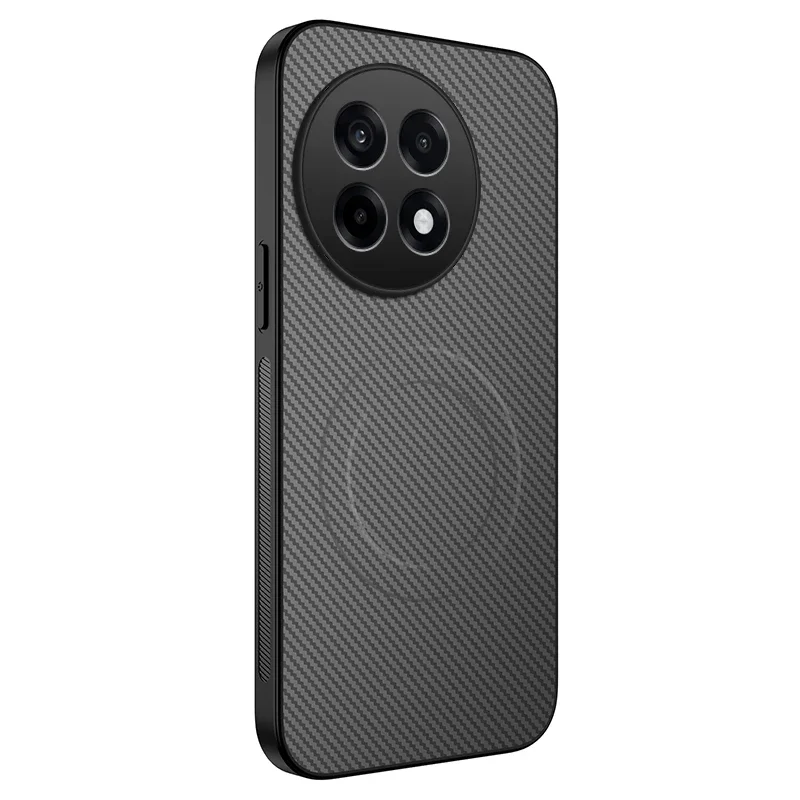 Matte Carbon Fiber Leather MagSafe Phone Case