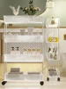 Acrylic Clear Trolley Rack Movable Rolling Utility Cart Narrow Gap Storage Rack with Wheels Bathroom Removable Shelf 2/3/4 Layer 4