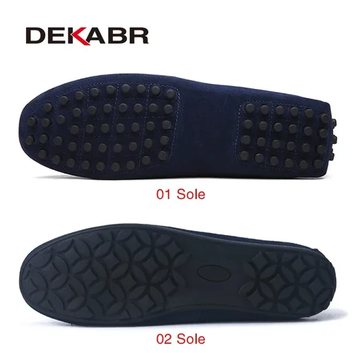 DEKABR-고품질 정품 가죽 플랫 경량 모카신 로퍼 남성용, 봄 여름, 인기 판매, 운전 신발 4
