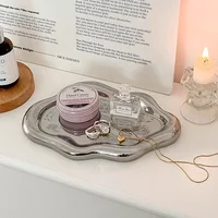 Jewelry Dish Creative White Cloud Shape Ceramic Plate Carving Plaster Decor Watch Keys Tray Holder Household Storage Ornament 1