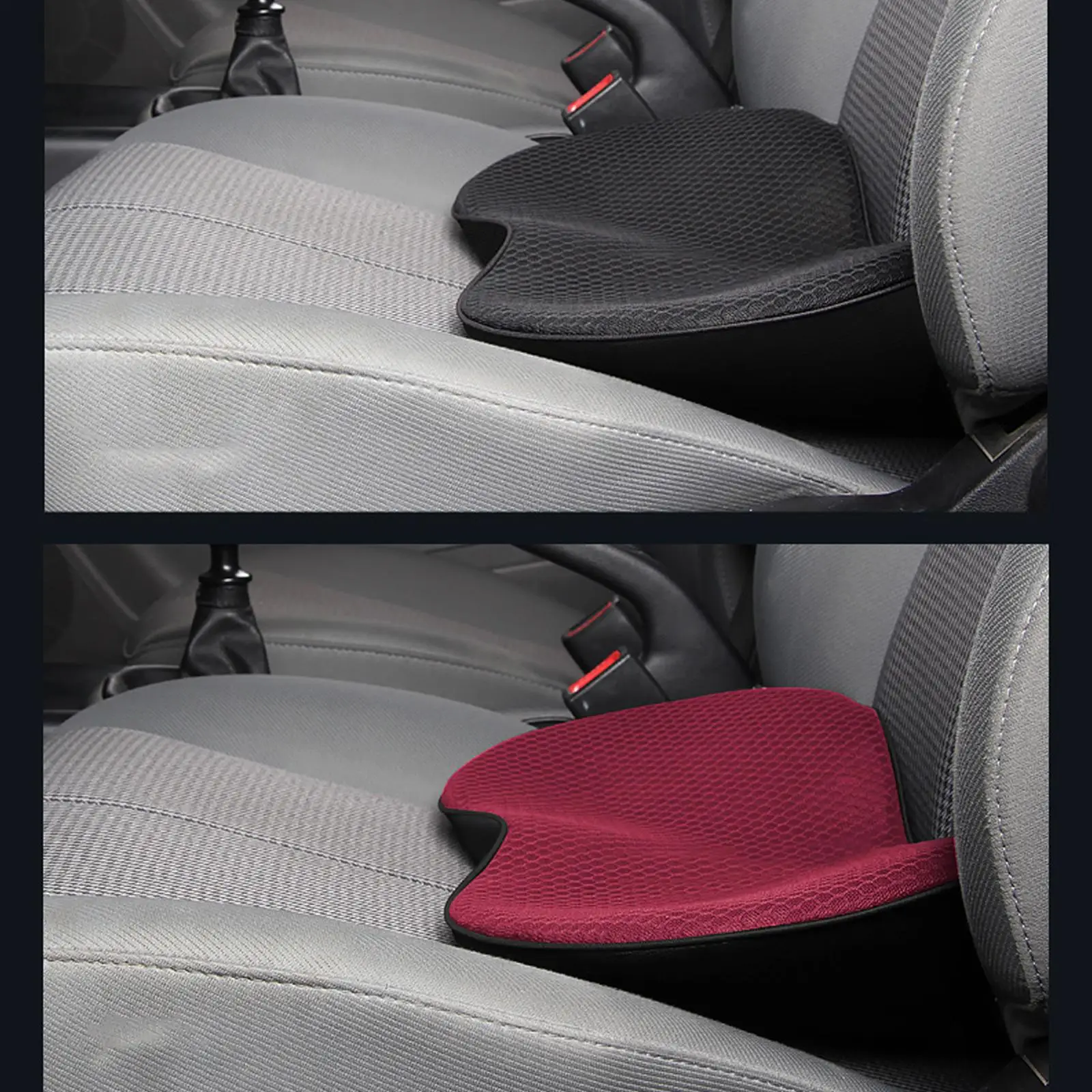 S95e45f184afc44ffa7ec33a657f51a7eG 2 In 1 Car Seat Cushion Memory Foam Small Waist Pillow Health Protection Cushion Breathable Hip Increase Cushion Car Accessories Mallzona