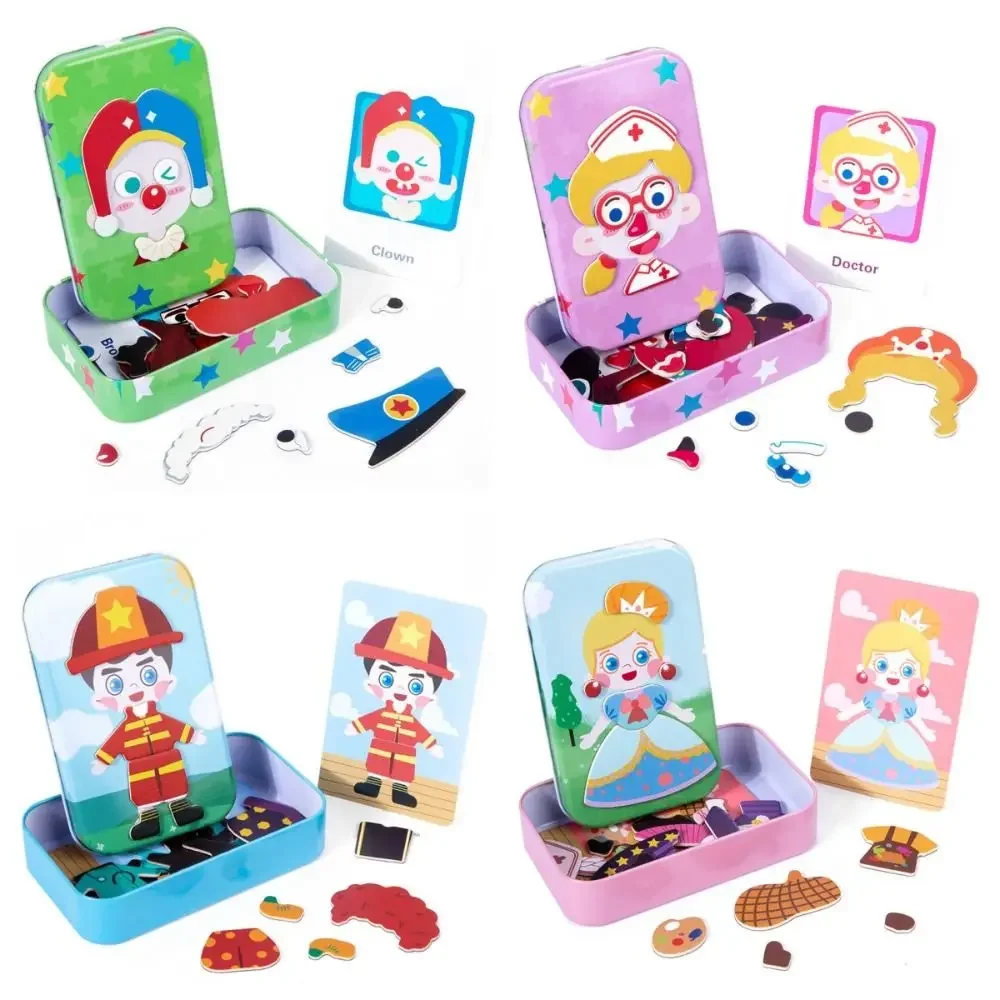 Magnetic Dress Up Puzzle Costume Baby Jigsaw Puzzle 3D Dressing Clothes Toys for Toddlers Magnet Travel Toys