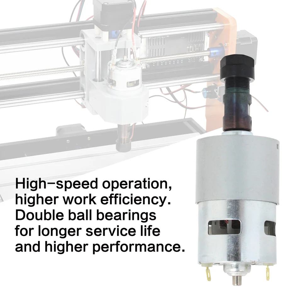 Motore CC 775 12-36 V Mandrino Con Cuscinetto A Sfere Con Asta Di Prolunga Er11 Fresa Per Intaglio Per Macchina Router Cnc~p175542342 - Foto 9