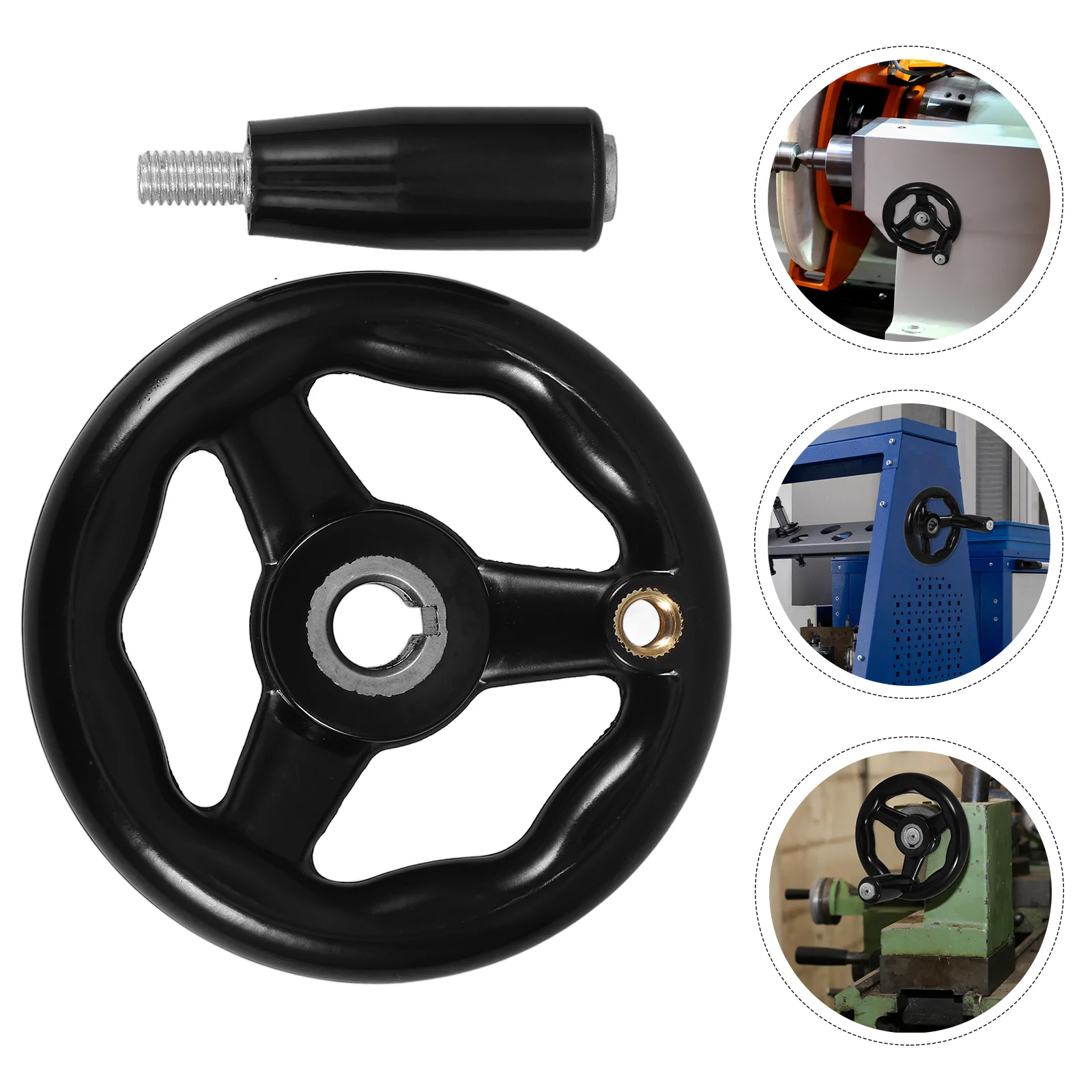 Machine Tool Rotary Handle Crank Bakelite Wheel Milling for Craftsman Table Lathe Accessory