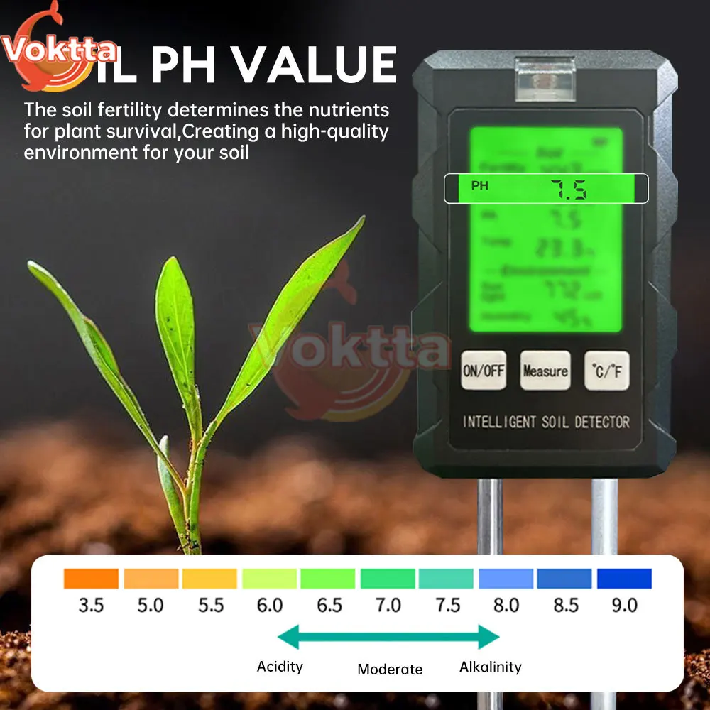 Soil Tester PH Meter Moisture Sensor
