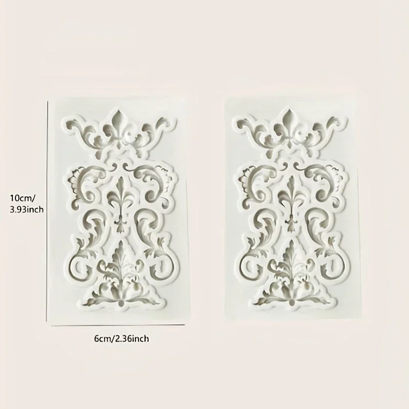 Silicone Mold 1pc Vintage Flower Design Random Silicone Mold European Embossed Craft Silicone Mold For DIY