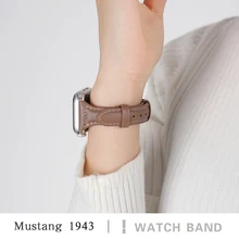 

Bracelet Belt Genuine Leather Band for Apple Watch 42MM 38MM 44MM 40MM Strap for iWatch series 6 Se 5 4 3 2 1 Women's Watchband
