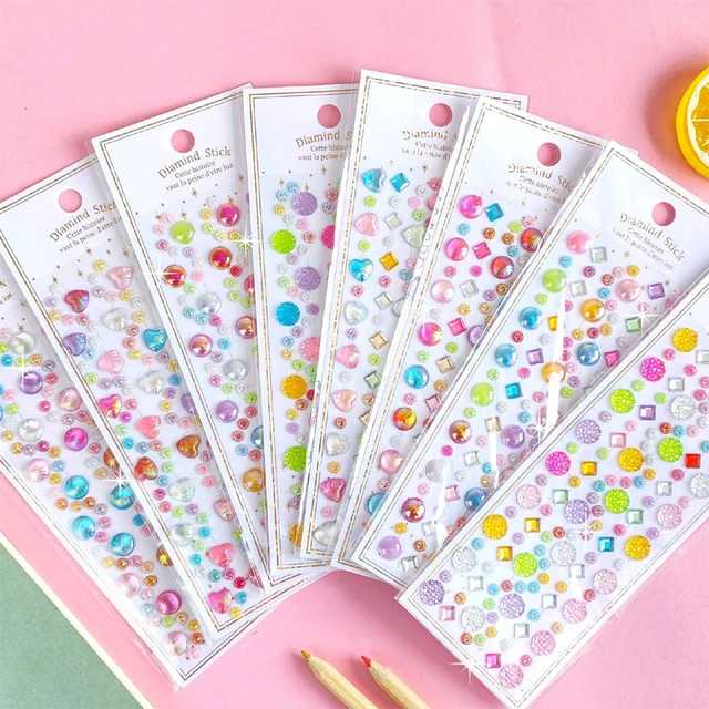 Diamond Adhesive Gems Stickers  Children Gem Stickers Diamond - Children  3d Adhesive - Aliexpress