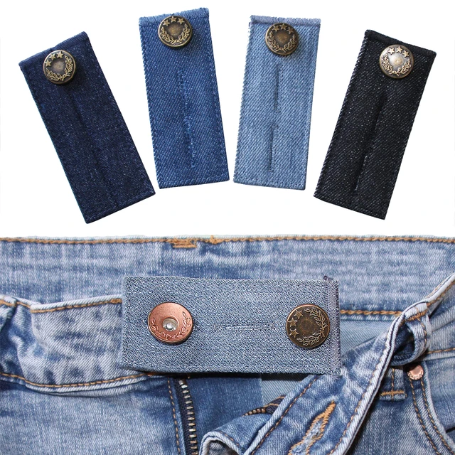 Ensemble d'extension de taille 6 en 1 pour Jeans, sans clou, bouton d' extension de taille pour pantalons, 32mm - AliExpress