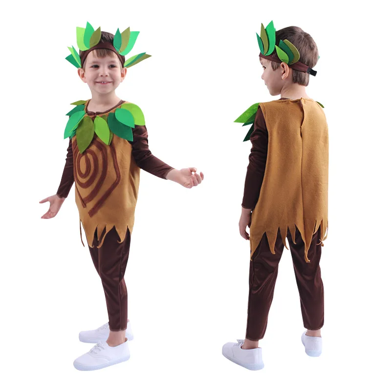 New Year Tree Costume for Kids Children's Day Stage Play Outfit Party Cosplay Performance Uniform
