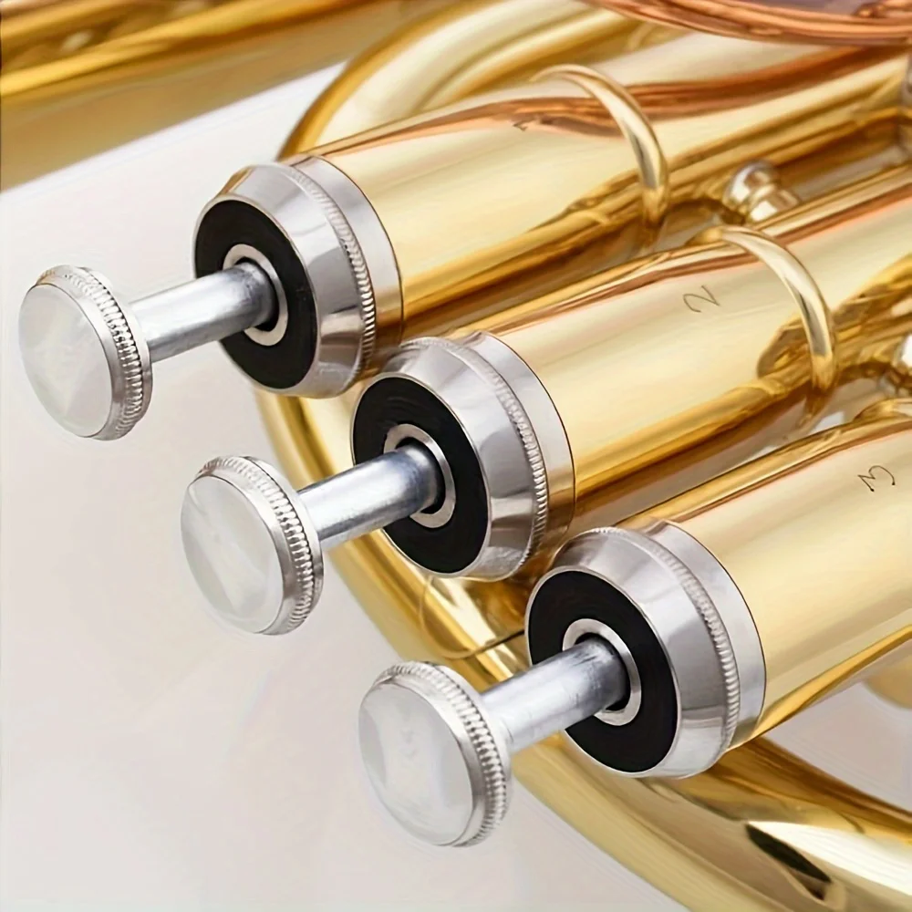 Alto Trumpet E flat Brass Lacquered Golden Alto Horn 3 Vertical Key Professional EB Horn Beginner Band