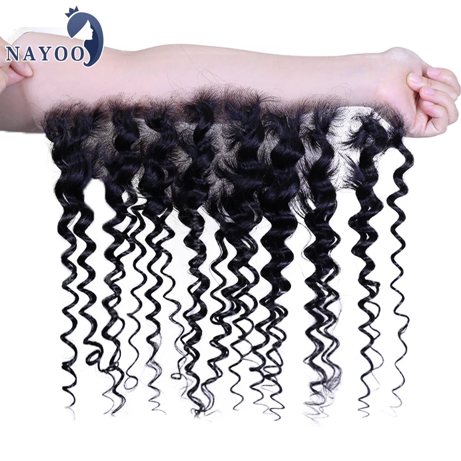 Real HD Lace Frontal Only 13x4 Lace Frontal 13x6 5x5 Closure Deep Wave HD Transparent 16 18 20 22 inch