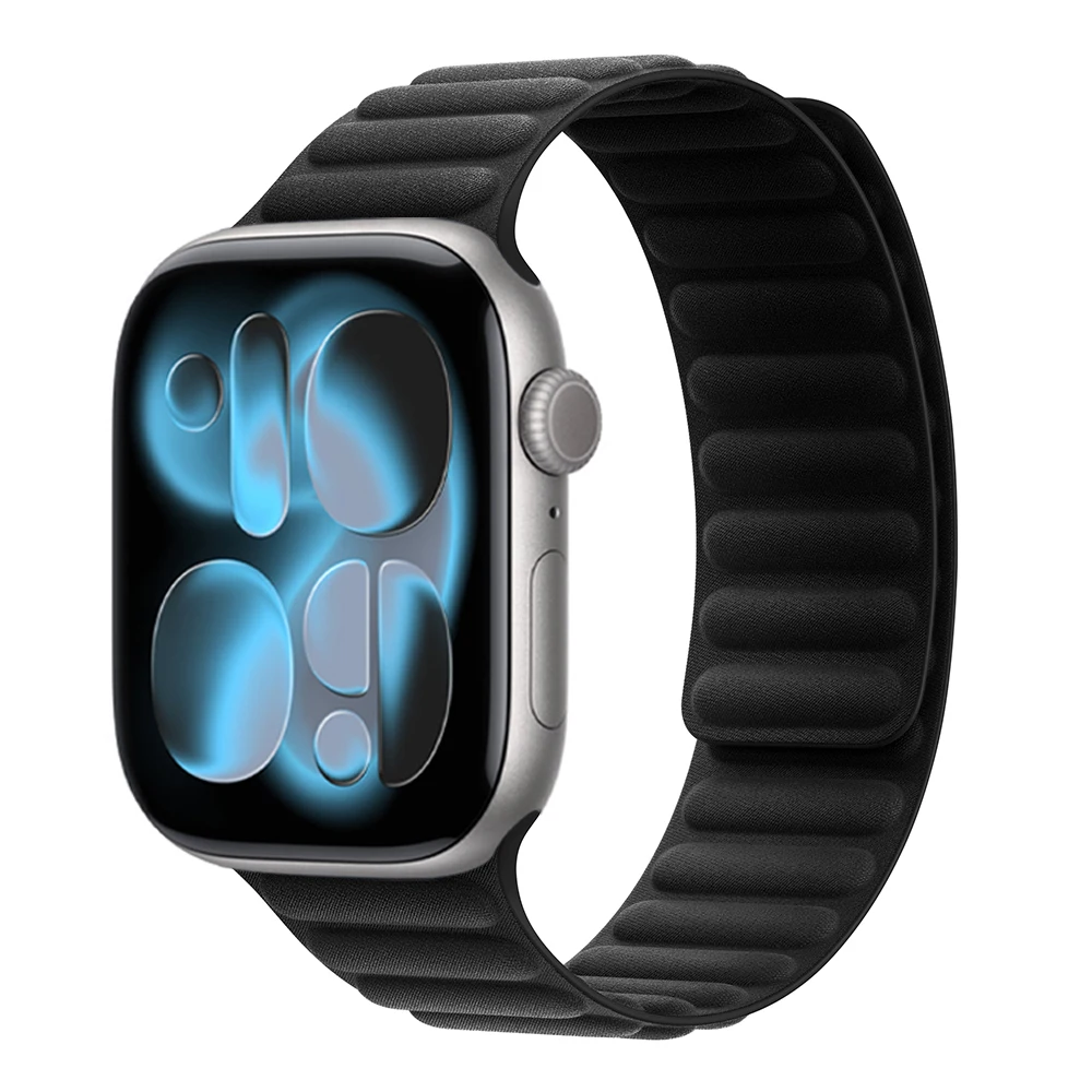 Armband für Apple Watch-Armbänder 46 mm, 40 mm, 44 mm, 42 mm, 41 mm, 49 mm, 45 mm, feiner Stoff, magnetisches Loop-Link-Correa-Armband 11 10 SE 9 8 7 6 5 – Detail 6