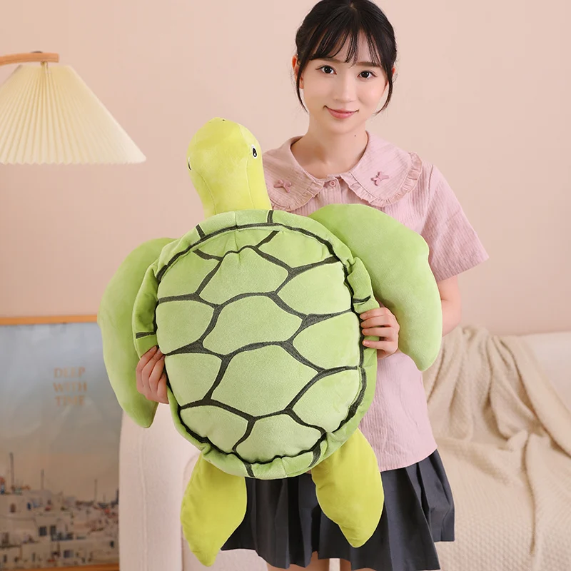 

30cm-80cm Lovely Tortoise Plush Toy Kawaii Stuffed Soft Sea Turtle Pillow Animal Doll Sofa Back Cushion Gifts for Children Girl