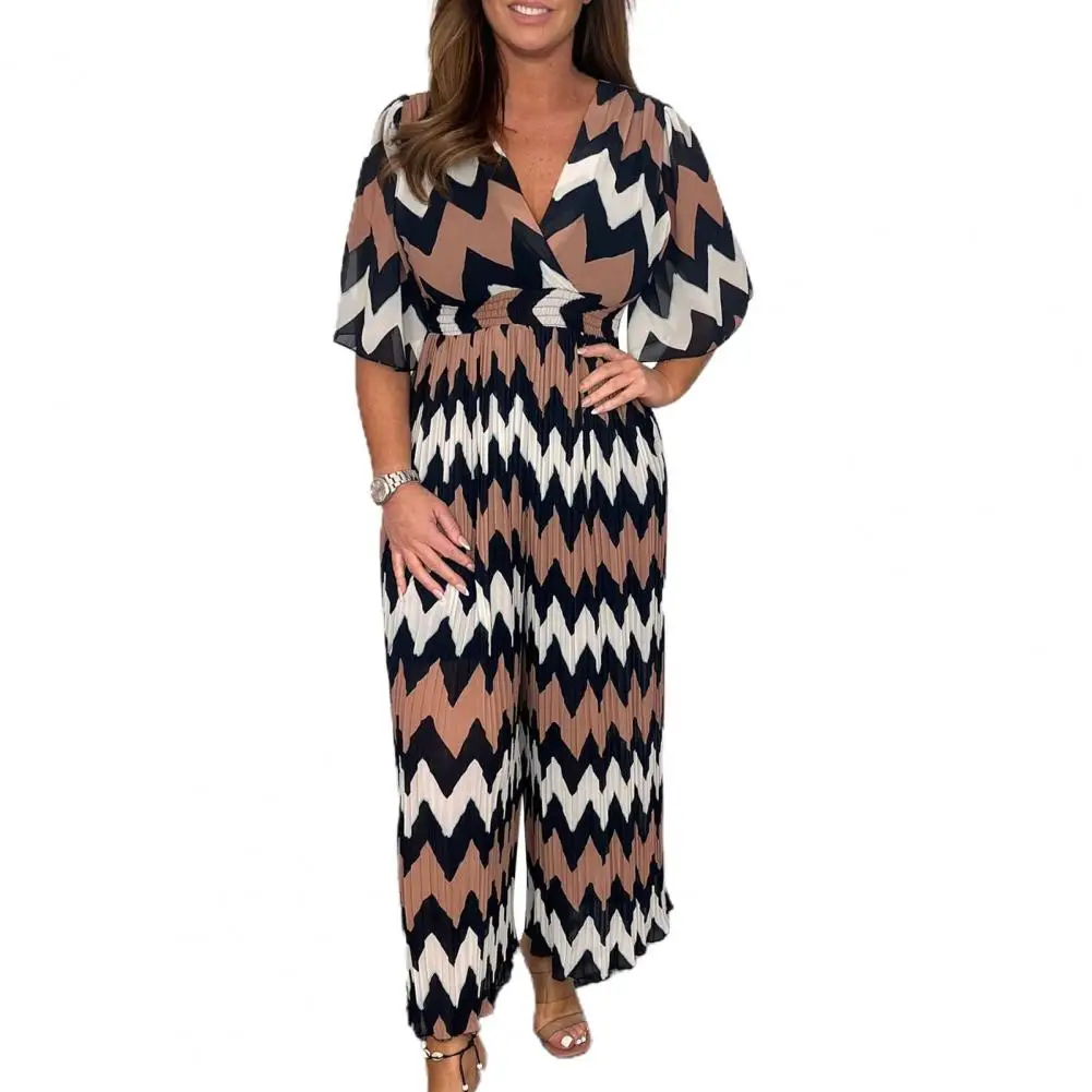 

Women Jumpsuit V-neck Jumpsuit High Waist Female One Piece Outfits Clothes