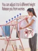 Laundry Rack Standing Laundry Clothes Drying Rackl Laundry Dryer Foldable Cloth Clothing Aluminum Modern Folding Single Outdoor 6