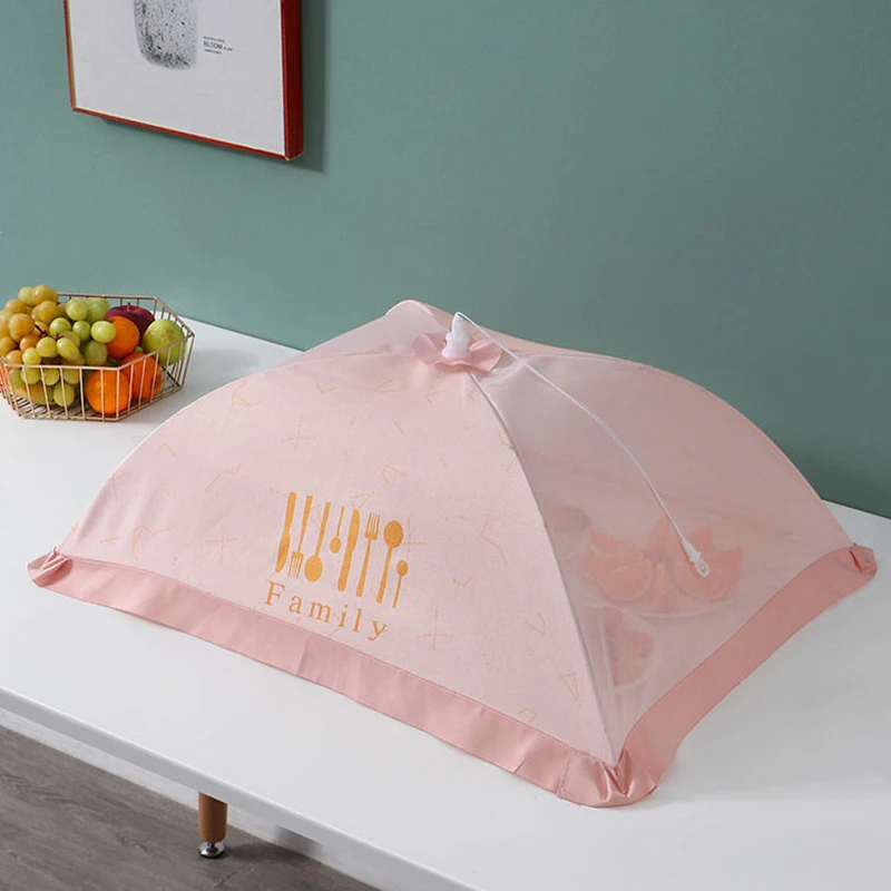 Portable Umbrella Food Cover Anti Mosquito Vegetable Cover Table Home Using Food Kitchen Gadgets Cooking Tool 50X70 Cm