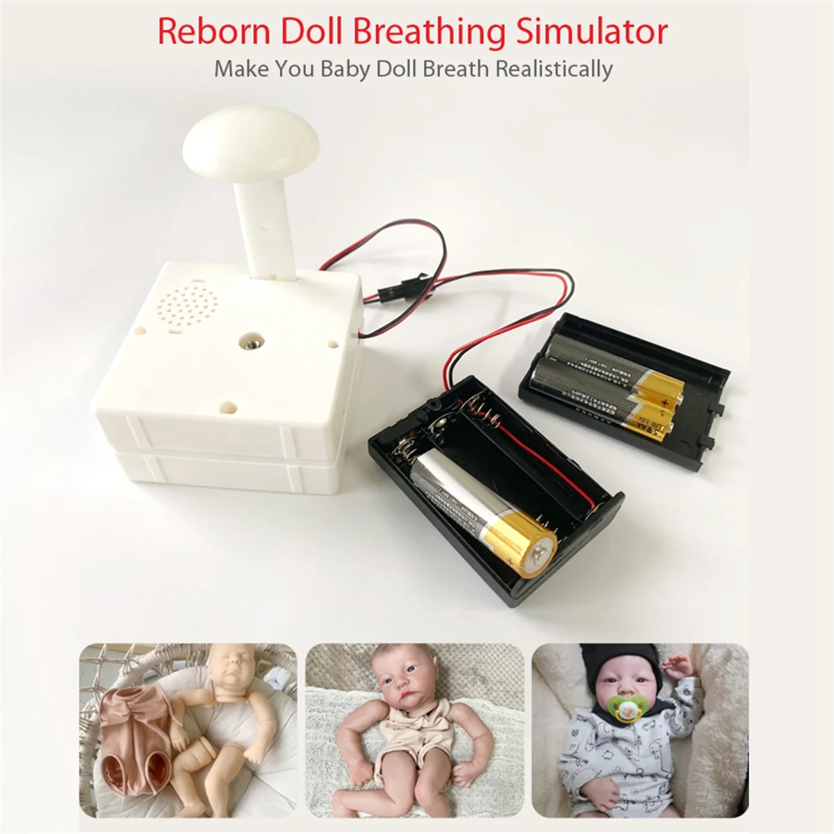 Reborn Doll Breathing Simulator for Reborn Baby Doll Newborn Doll with Lifelike Sleeping Pulsing Device Gift for 5
