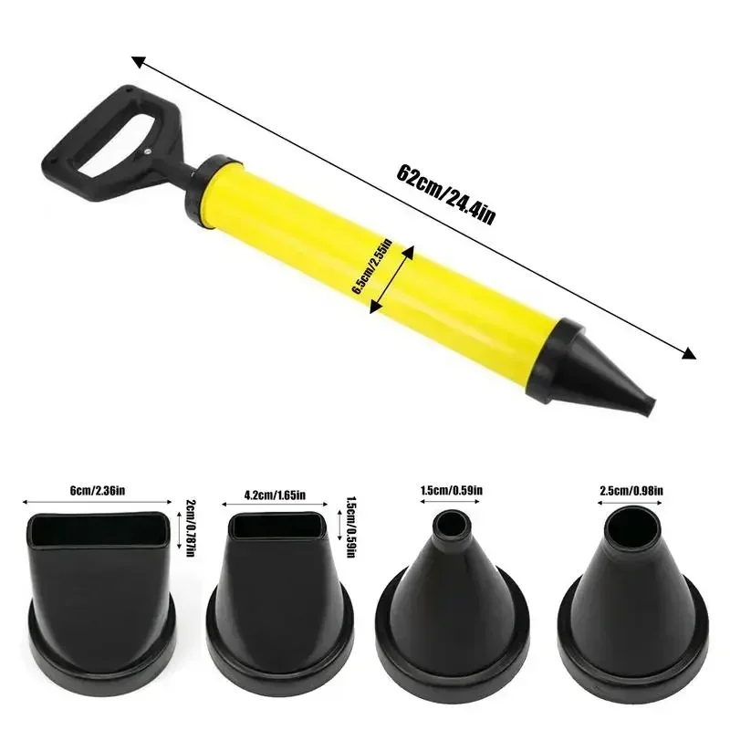 With 4 Nozzles Grouting Mortar Sprayer Grout Filling Tools Caulking Gun Cement Lime Pump Grouting Gun Applicator 5