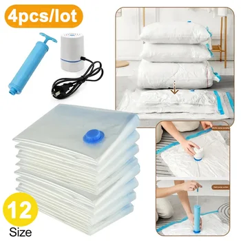 4PCS Reusable Vacuum Storage Bags for Clothes 1