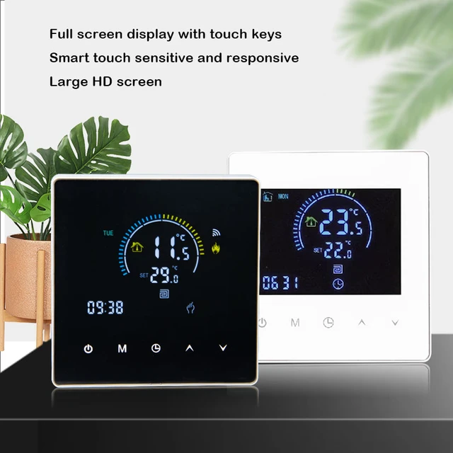Graffiti smart wifi black water underfloor heating thermostat with mains  linkage Gas wall mounted panel AE02HIS-