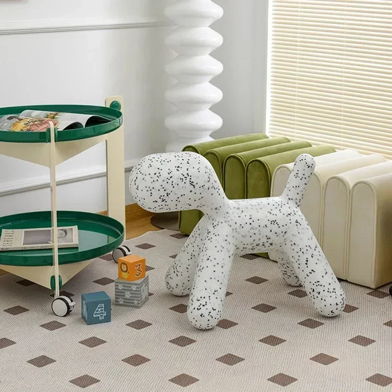 Multifunctional Ottoman Footrest Nordic Creative Shoe Changing Stool Balloon Dog Children's Chair for Home & Kindergarten