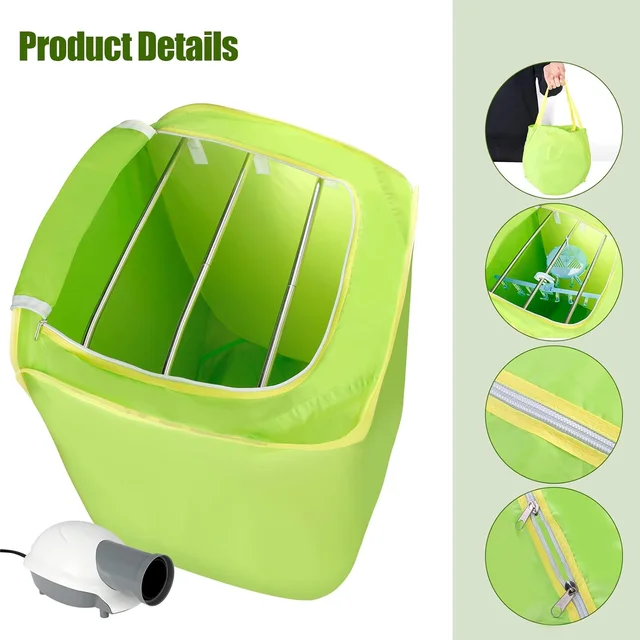 Portable Dryer for Apartments, 800W Portable Dryer for Clothes  Dryer Machine for Travel  Laundry 5
