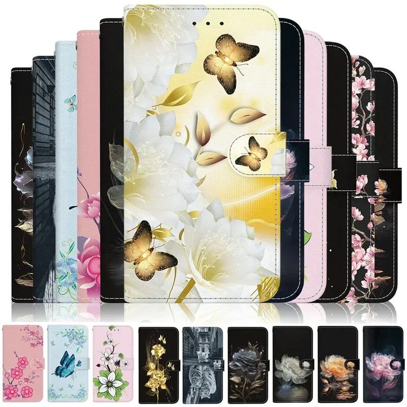 

Note 10 Lite S10 Plus S9 S8 Flip Case Magnetic Wallet Floral Leather Book Funda for Samsung Galaxy S10e Note 9 8 S 7 Phone Cover