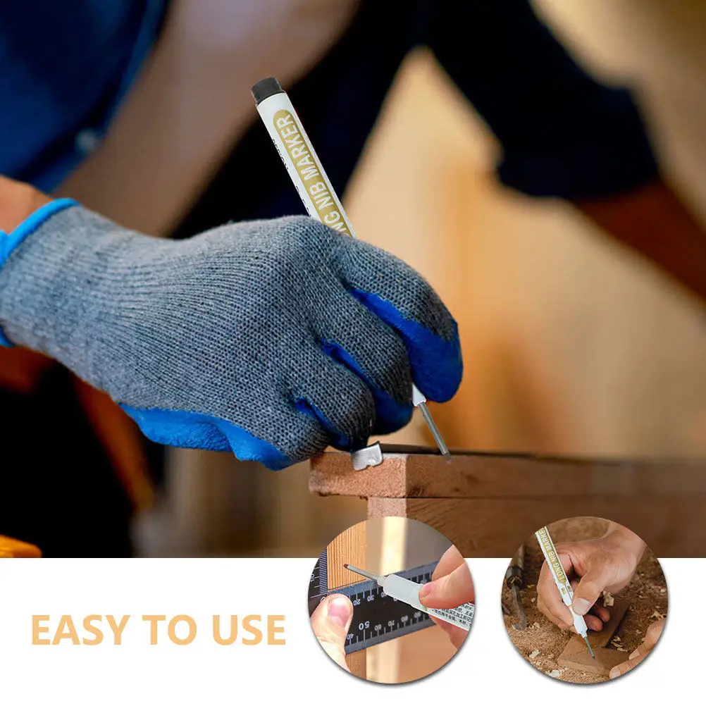 5Pcs 마킹 펜 롱 닙 마커 목수 목공 다용도 페인트 펜 건축 가구용 딥 홀 마커