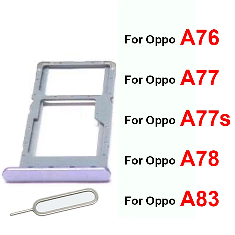 Adaptador de ranura para tarjeta SD para OPPO A76, A77, A77s, A78, 4G, 5G, (2022), A83 (2018), lector de bandeja de tarjeta Sim, piezas de reparación de repuesto