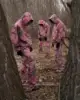 New Y2K Camouflage Pattern Hood Mens and Womens Hip Hop Retro Pink Street Clothing Pullover Punk Casual Camouflage Two Piece Set 1