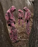 New Y2K Camouflage Pattern Hood Mens and Womens Hip Hop Retro Pink Street Clothing Pullover Punk Casual Camouflage Two Piece Set 1