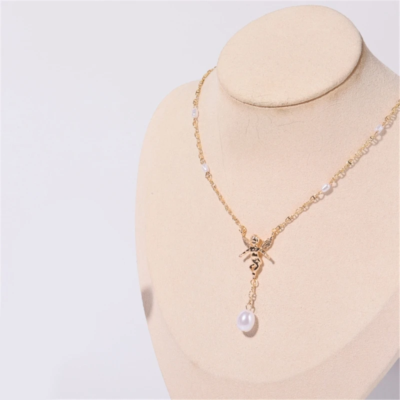 

Модный жемчуг с бантом и компасом, кулон, ожерелье, изысканная цепочка на ключицу, ювелирные изделия