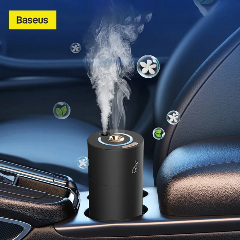 

Baseus New Dual Spray Air Humidifier Car Essential Oil Diffuser Colorful Ambient ligh Fragrance Machine Automatic Spray Machine