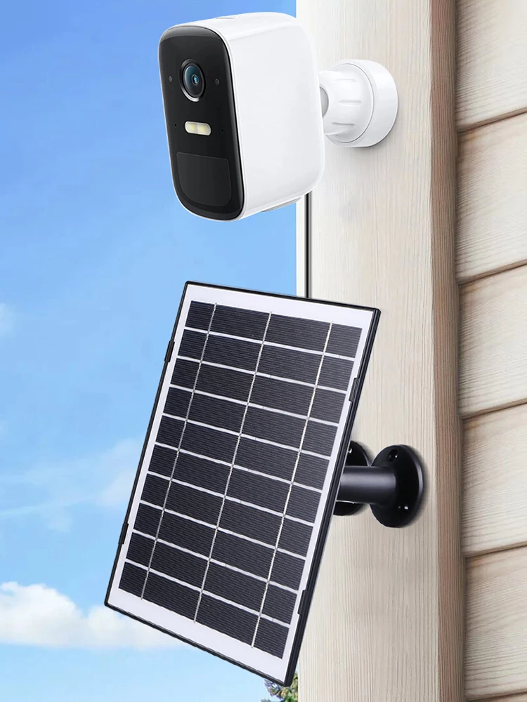 EufyCam Wyze Cam용 카메라 태양열 패널 충전기, IP65 방수 태양열 충전기, 360 ° 조절식 장착, 9.8Ft 충전 케이블, 30W
