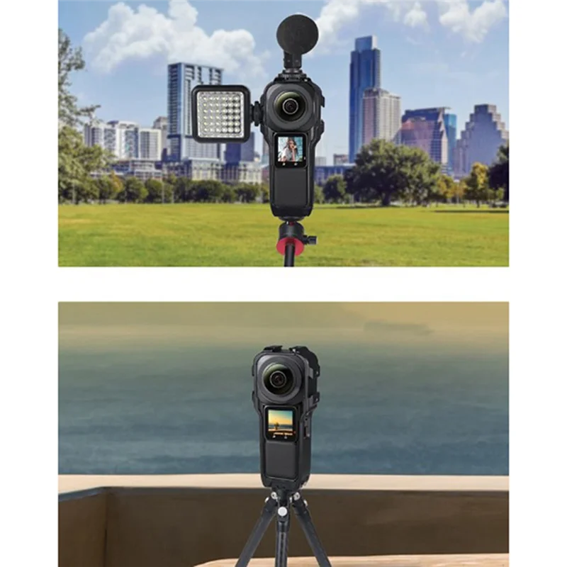알루미늄 합금 케이지 수직 프레임, 다기능 낙하 및 충돌 방지 금속 프레임, Insta360 One RS용, 1 인치